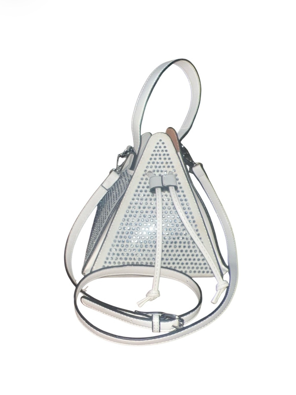 Crystal Pyramid Handbag Triangle Rhinestone Crossbody Evening Clutch Bag